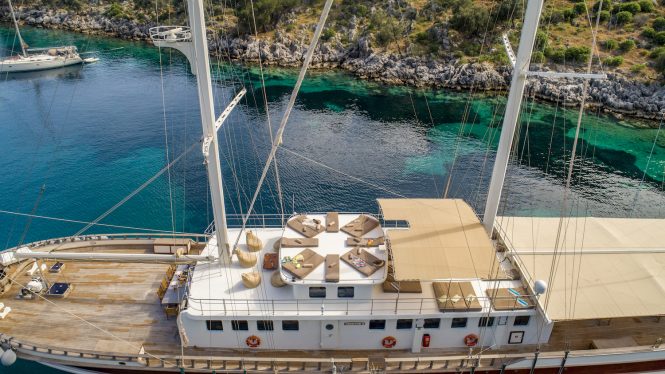 aerial view of the decks