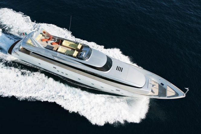 Motor yacht ANAVI aerial view