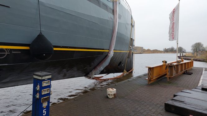 Touching water - No Destination explorer yacht © Multiship Holland BV