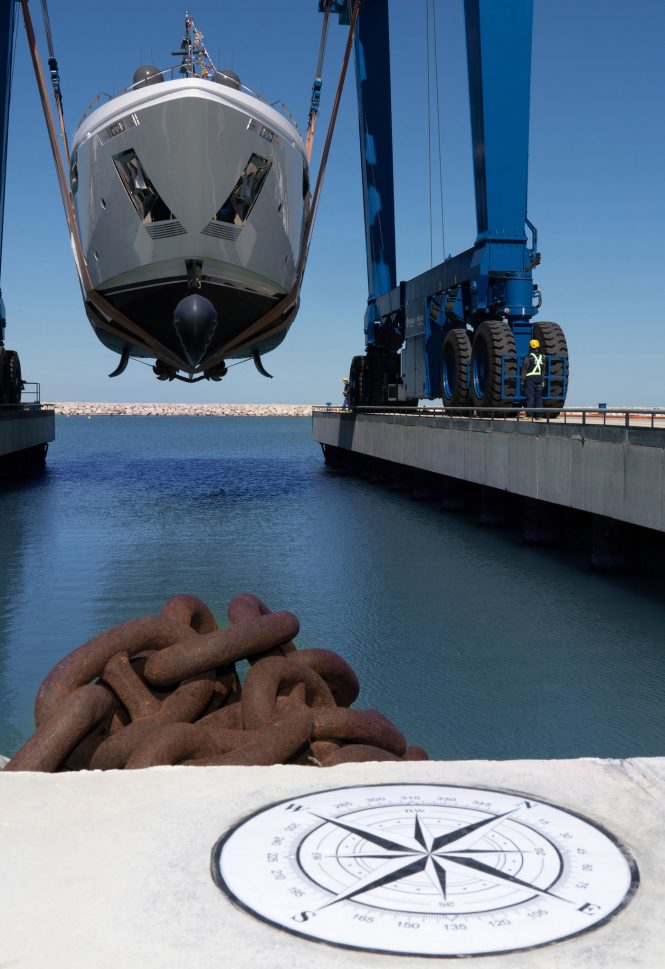 Custom Line Navetta 33 Renewal 3 Launch @ Superyacht Yard Ancona