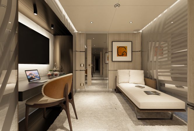 Tankoa T500 TETHYS | Master suite office and lounge