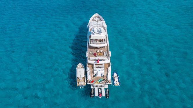 Superyacht BIG SKY with exciting selection of water toys