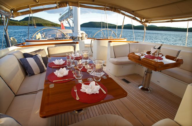 Al fresco dining set up