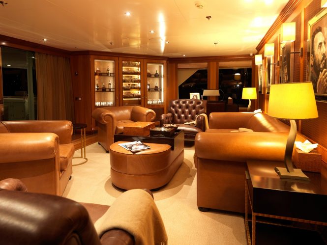 Club lounge in the evening