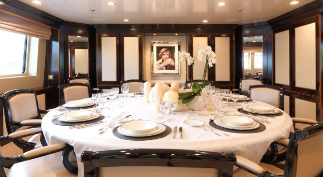 Main deck formal dining setting