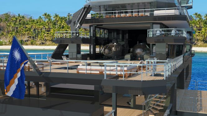 Project UFO yacht rendering