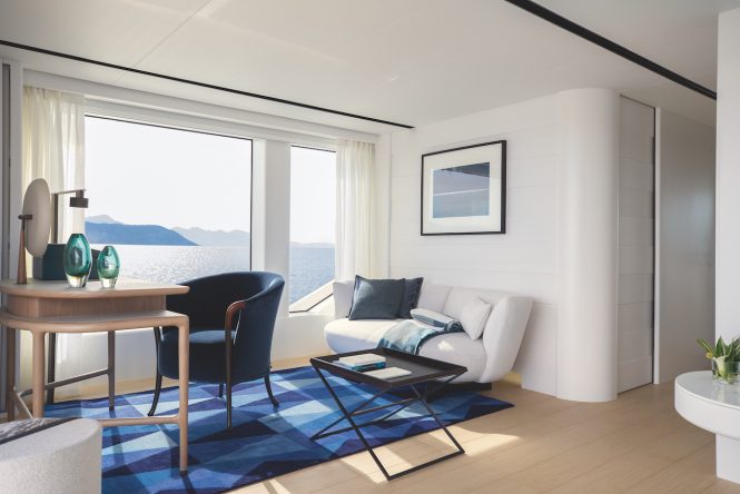 bridge deck suite seating and study area