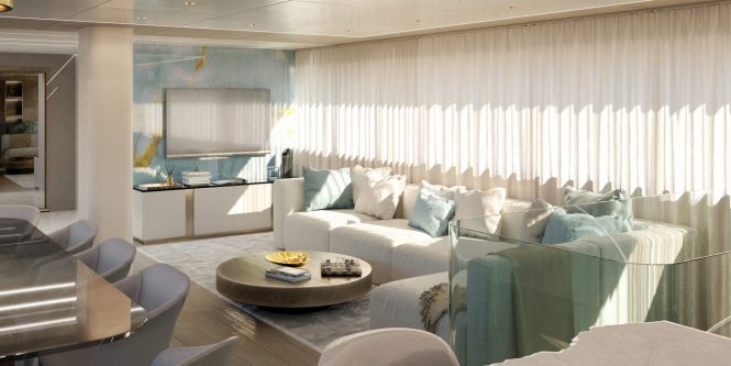 Spacious light and modern saloon