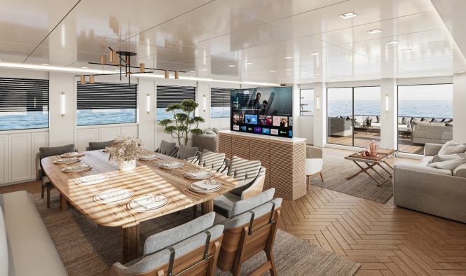 main saloon dining area