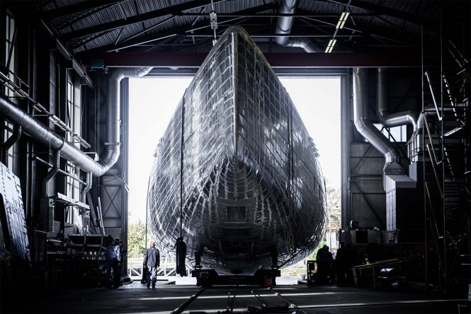 sailing yacht hull ARGO 54 launched at Gouwerok