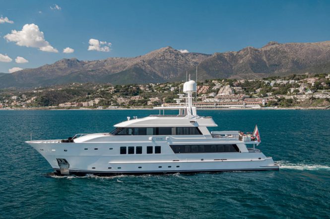 Luxury charter yacht ATOM