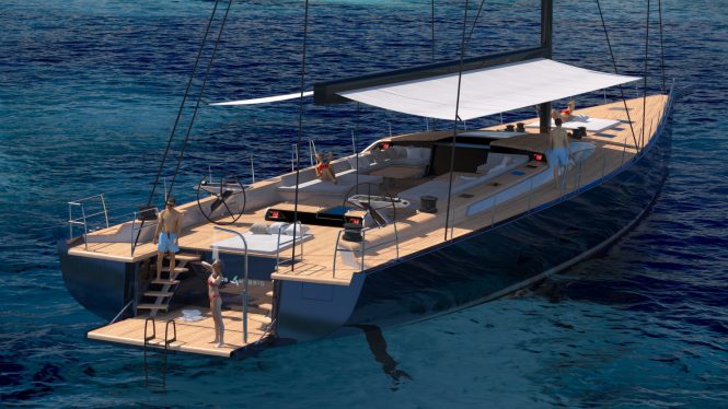 Extended swim platform