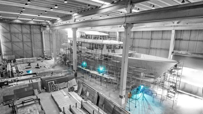 Motor yacht MCP134 in construction