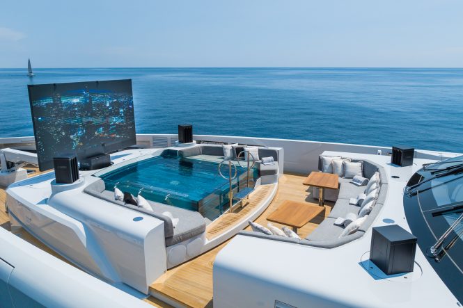 Foredeck pool and cinema