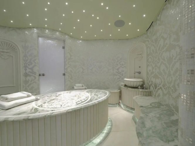 Spa area aboard ELEMENTS yacht