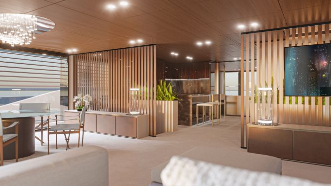 Main salon - rendered image