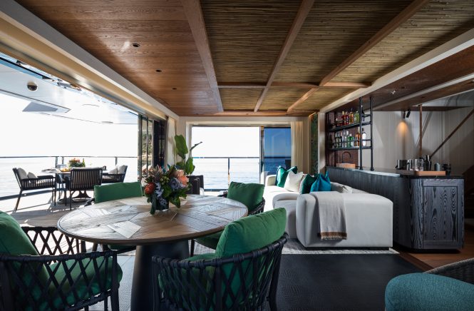 aft deck relaxation area - photo Jeff Brown