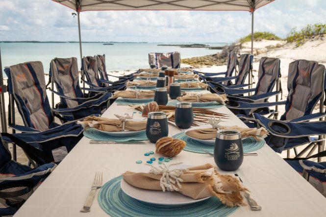 Beach set up in the Bahamas