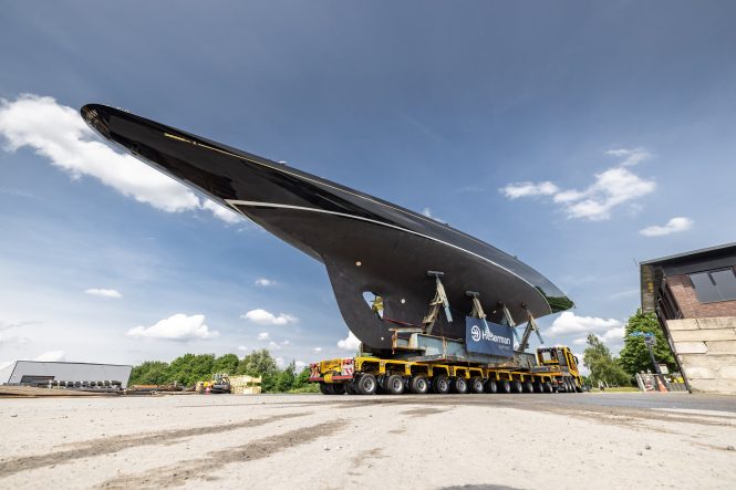 Sailing yacht HANUMAN arrives for refit at Holterman Shipyard