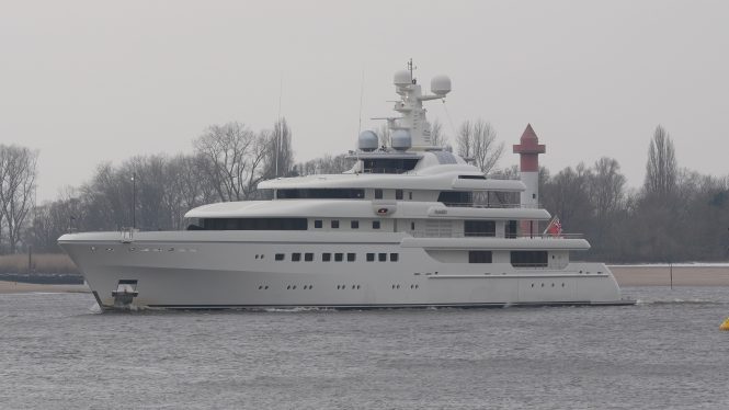 Luxury yacht ROMEA at A&R for maintenance