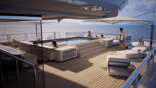 Main deck aft pool