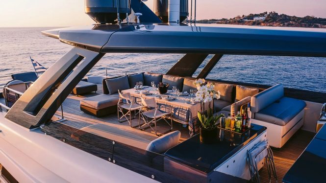 Sun deck at sun down