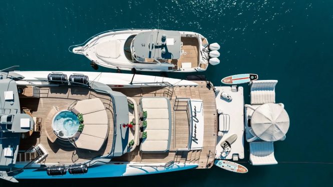 Fun in the sun on board luxury yacht NORMA JEAN