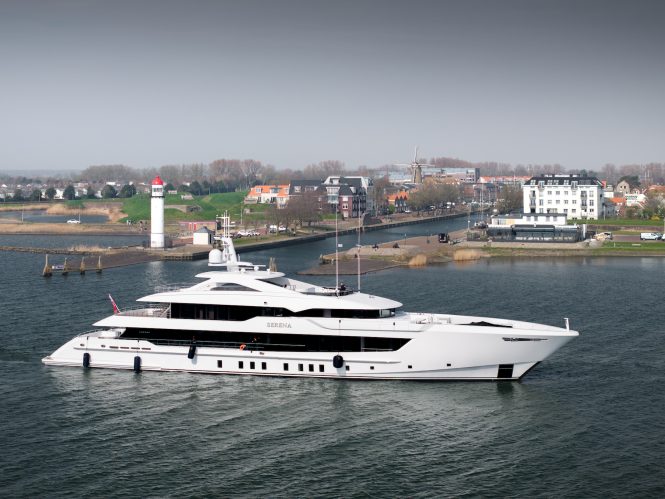 Luxury yacht SERENA departs Heesen shipyard - Photo © Ruben Griffioen