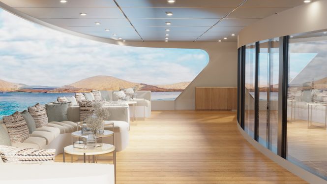 Luxury yacht HERMES | Al fresco lounge area