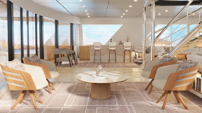 Luxury yacht HERMES | Main salon