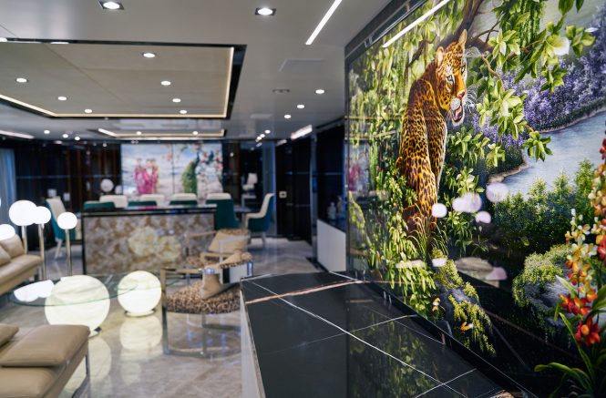 Elegant and modern main saloon