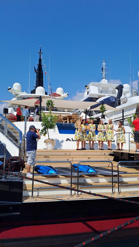 Luxury superyacht ALFA NERO at the show