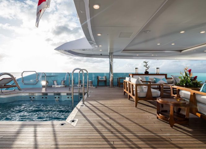 Luxury yacht AXIOMA deck pool