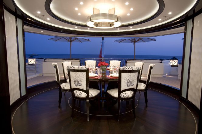 Circular dining with a view