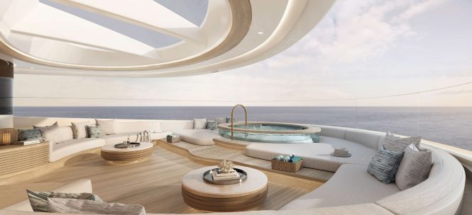 Luxury yacht BREAKTHROUGH deck
