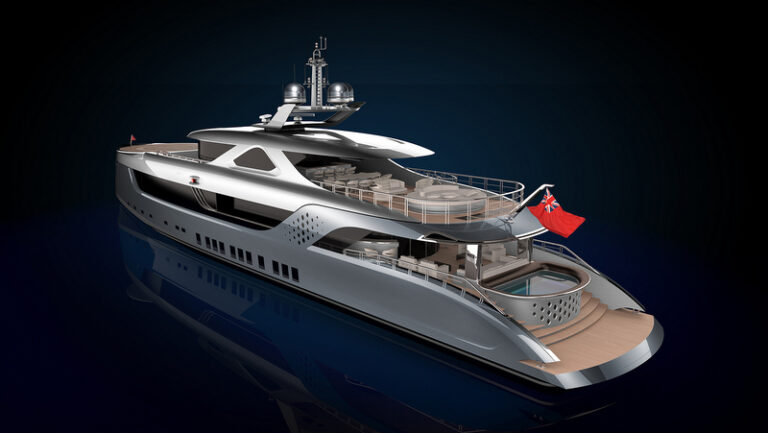 1-52m Admiral Superyacht - aft view