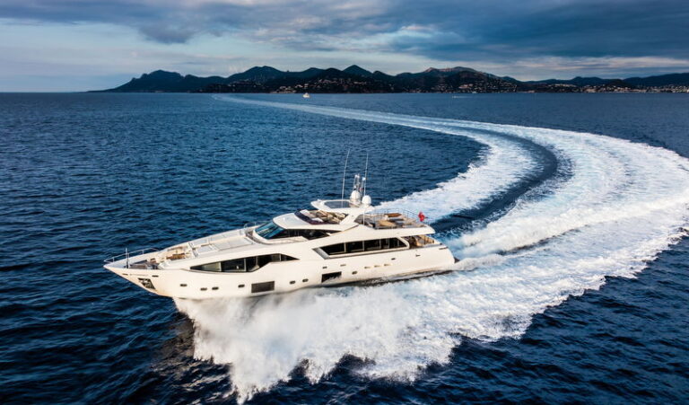 1-Ferretti Custom Line 108 VARDAR underway