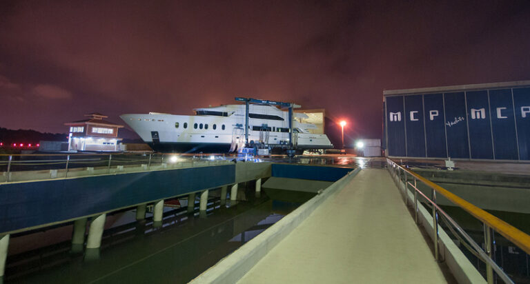 1-Launch of superyacht Hemisphere 140 at MCP Yachts