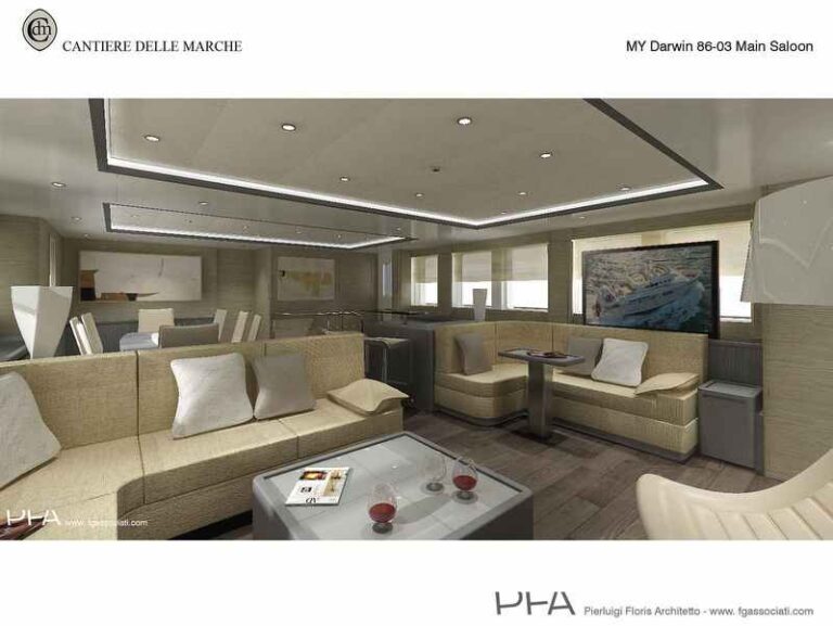 1-Luxury yacht Darwin Class 86 - Main Saloon