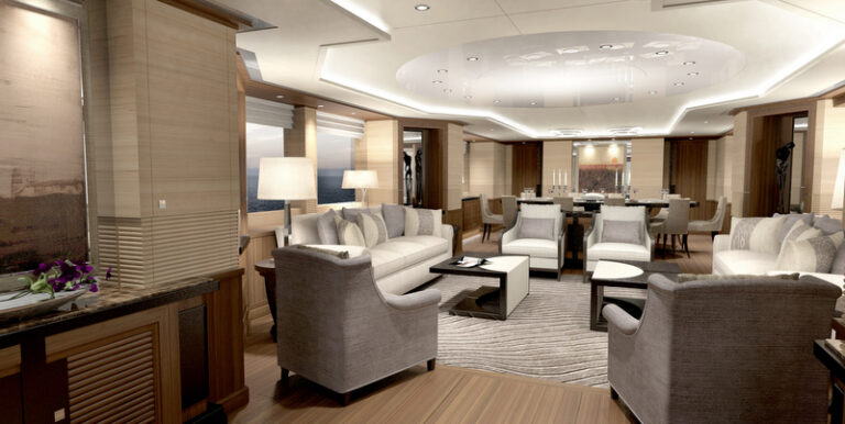 1-Luxury yacht MARGARITA - salon dining