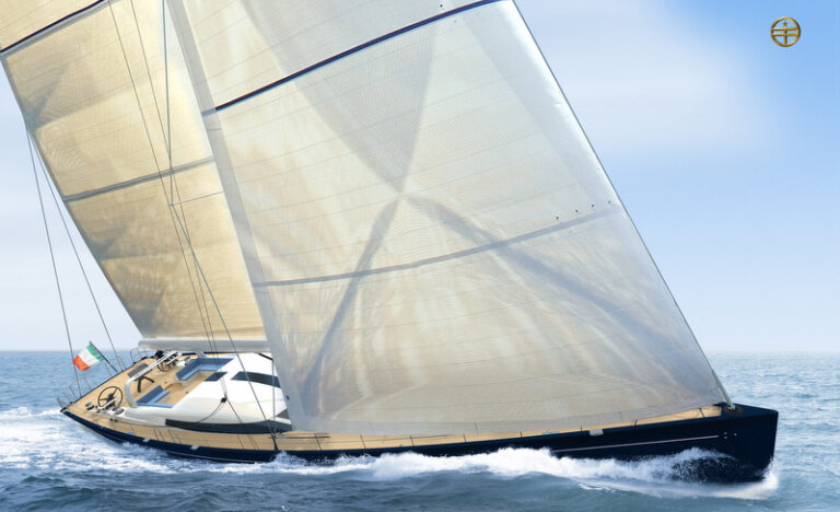 1-Perini Navi luxury yacht C.2130 under sail