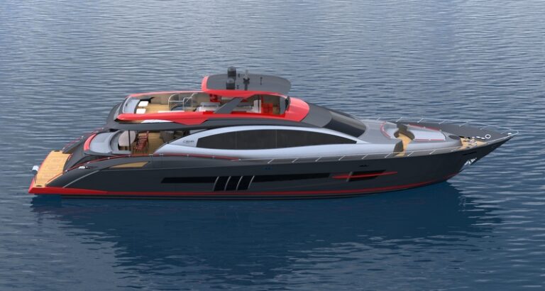 1-Rendering of superyacht LSX95 by Lazzara Yachts