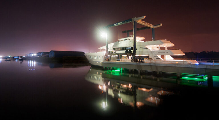 1-Superyacht Hemisphere 140 on the water
