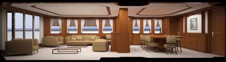 135ft JFA yacht - Main Saloon