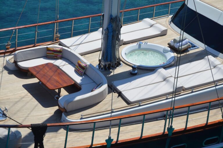 View of the foredeck