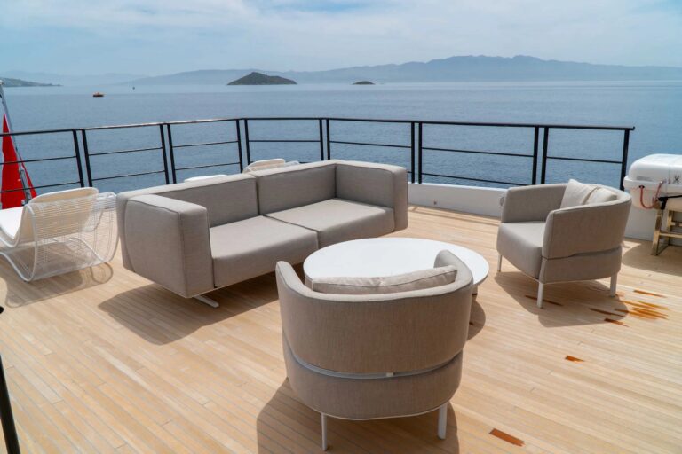 Upper deck view aft