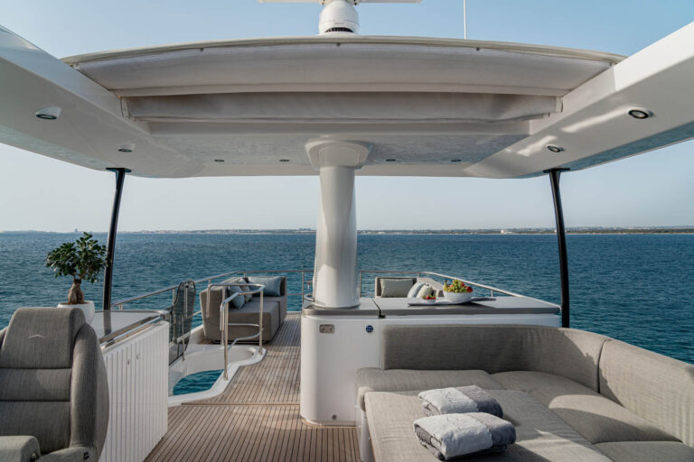 Flybridge view aft