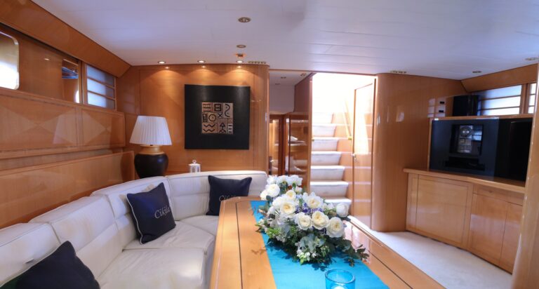 Main salon looking aft