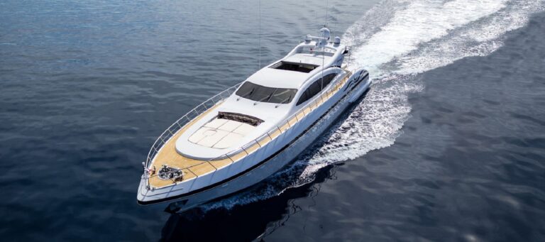Sleek sports yacht