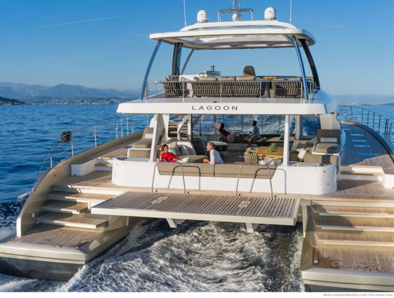 View of aft deck and swim platform